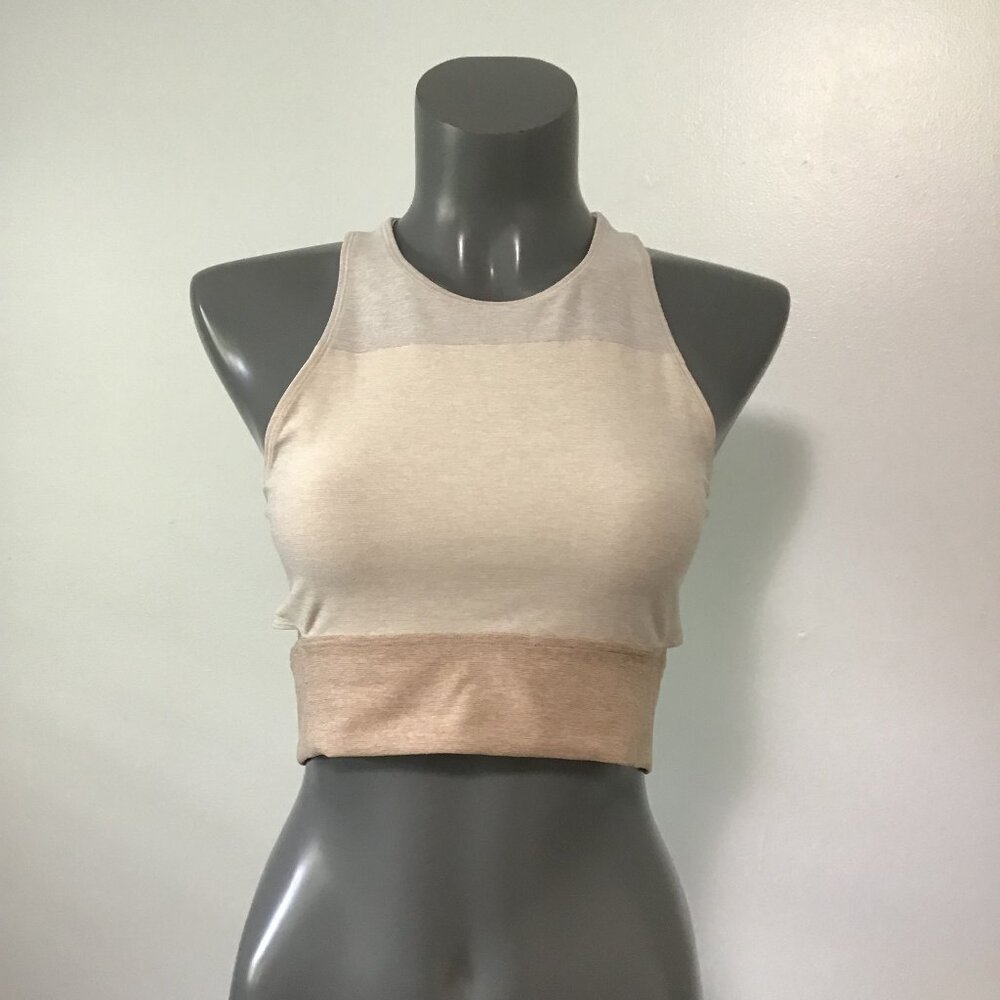 Outdoor Voices Tri Tone Slashback Sports Bra Size S
